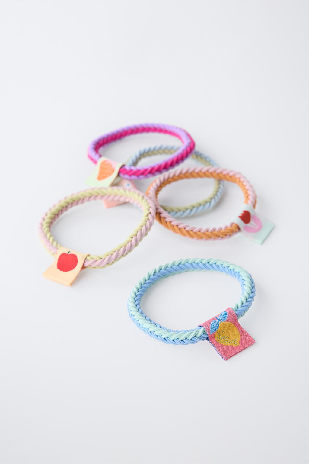 НАБОР ИЗ ПЯТИ РЕЗИНОК ДЛЯ ВОЛОС С ЭТИКЕТКОЙ