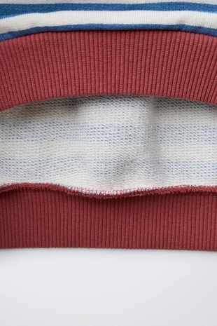 Толстовка в контрастную полоску- Заказать в России