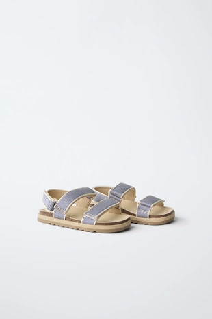 Сандалии в полоску- Заказать в России