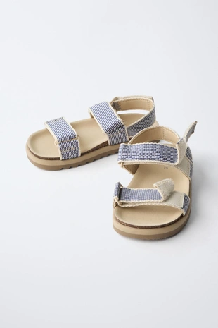 Сандалии в полоску- Заказать в России