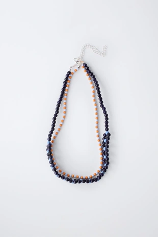 Набор из двух бусинных ожерелий- Заказать в России