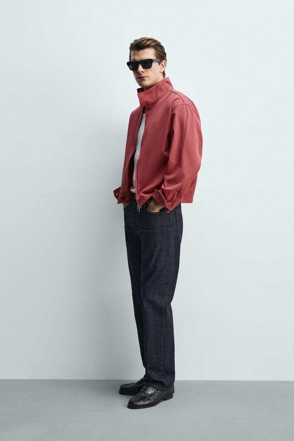 КУРТКА стандартной посадки ИЗ ХЛОПКА С ЭФФЕКТОМ ПОТЕРТОСТИ