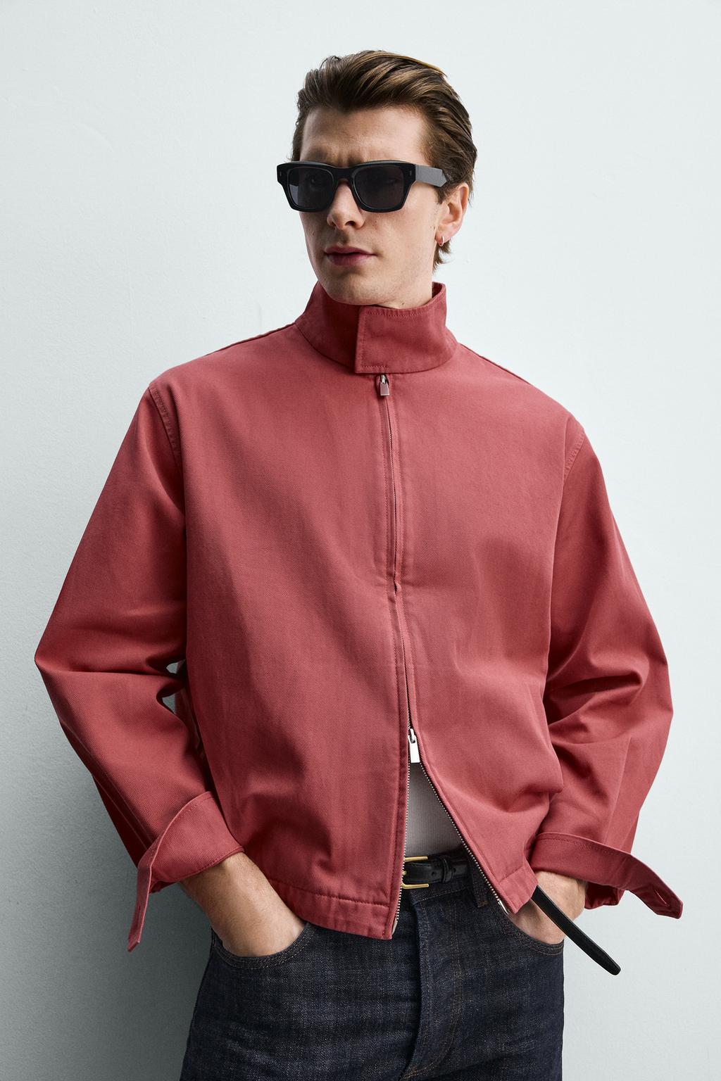 КУРТКА стандартной посадки ИЗ ХЛОПКА С ЭФФЕКТОМ ПОТЕРТОСТИ