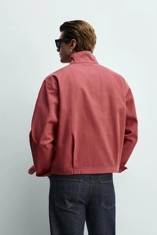 Куртка стандартной посадки из хлопка с эффектом потертости- Заказать в России