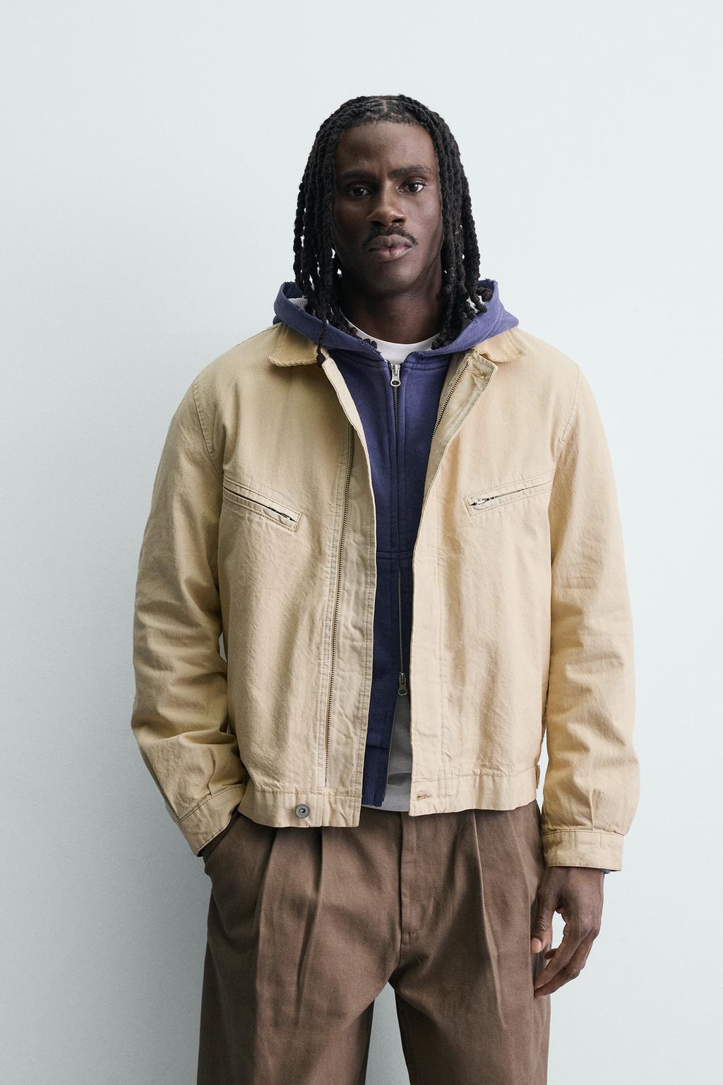 УКОРОЧЕННАЯ КУРТКА С ВЕЛЬВЕТОВЫМ ВОРОТНИКОМ