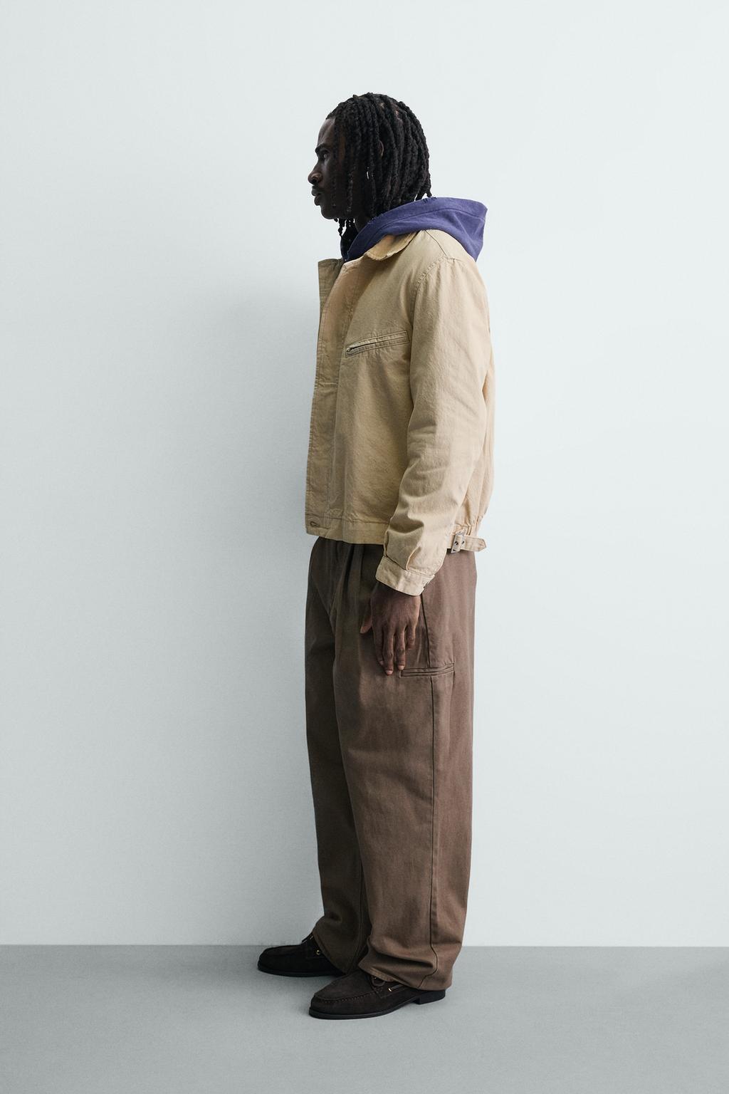 УКОРОЧЕННАЯ КУРТКА С ВЕЛЬВЕТОВЫМ ВОРОТНИКОМ