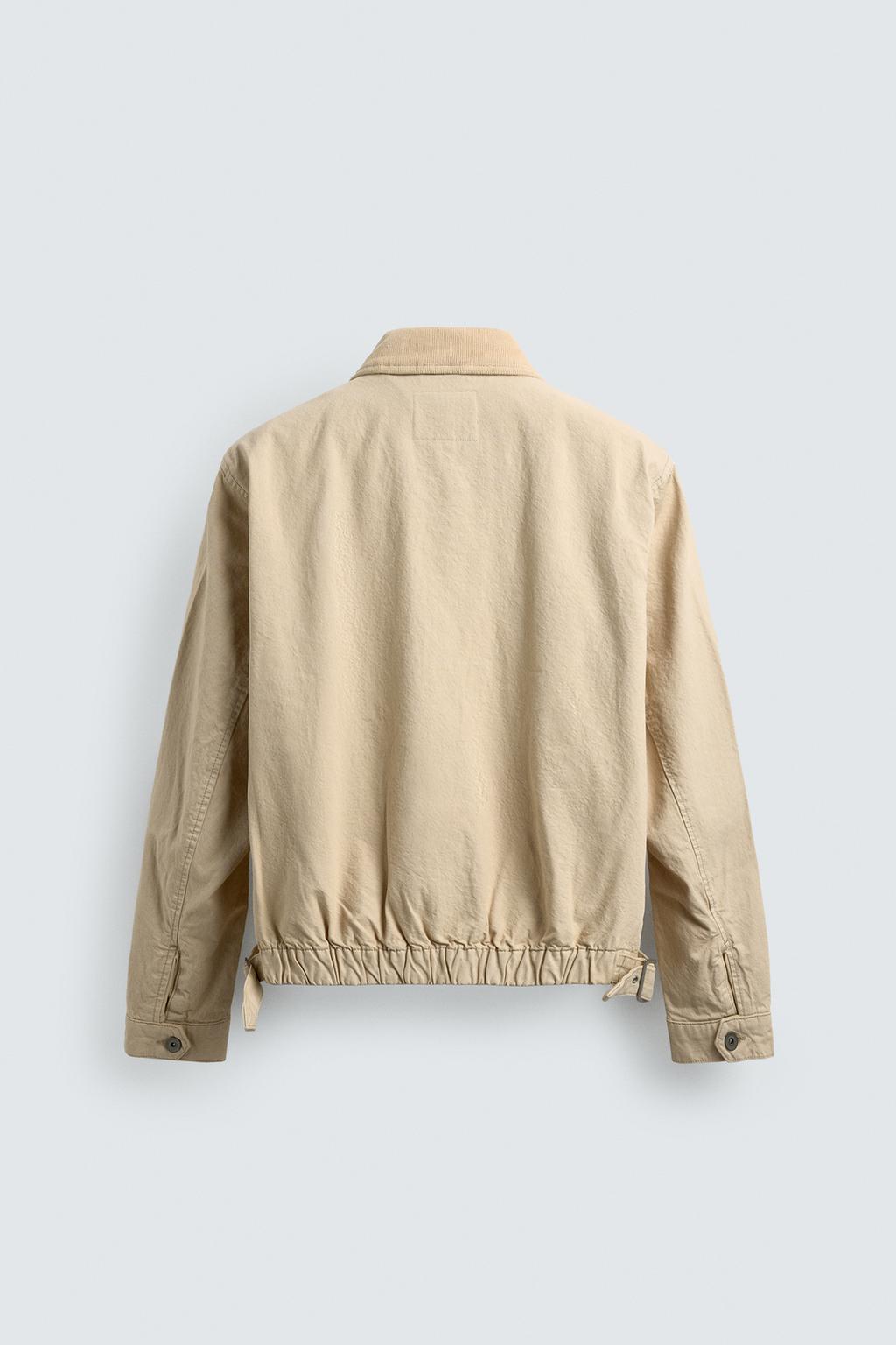 УКОРОЧЕННАЯ КУРТКА С ВЕЛЬВЕТОВЫМ ВОРОТНИКОМ