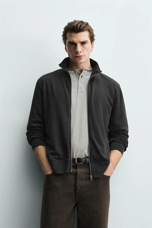 Толстовка классического кроя на молнии- Заказать в России