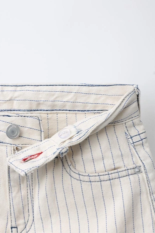 Джинсовые шорты в полоску- Заказать в России