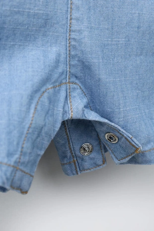 Короткий джинсовый комбинезон- Заказать в России