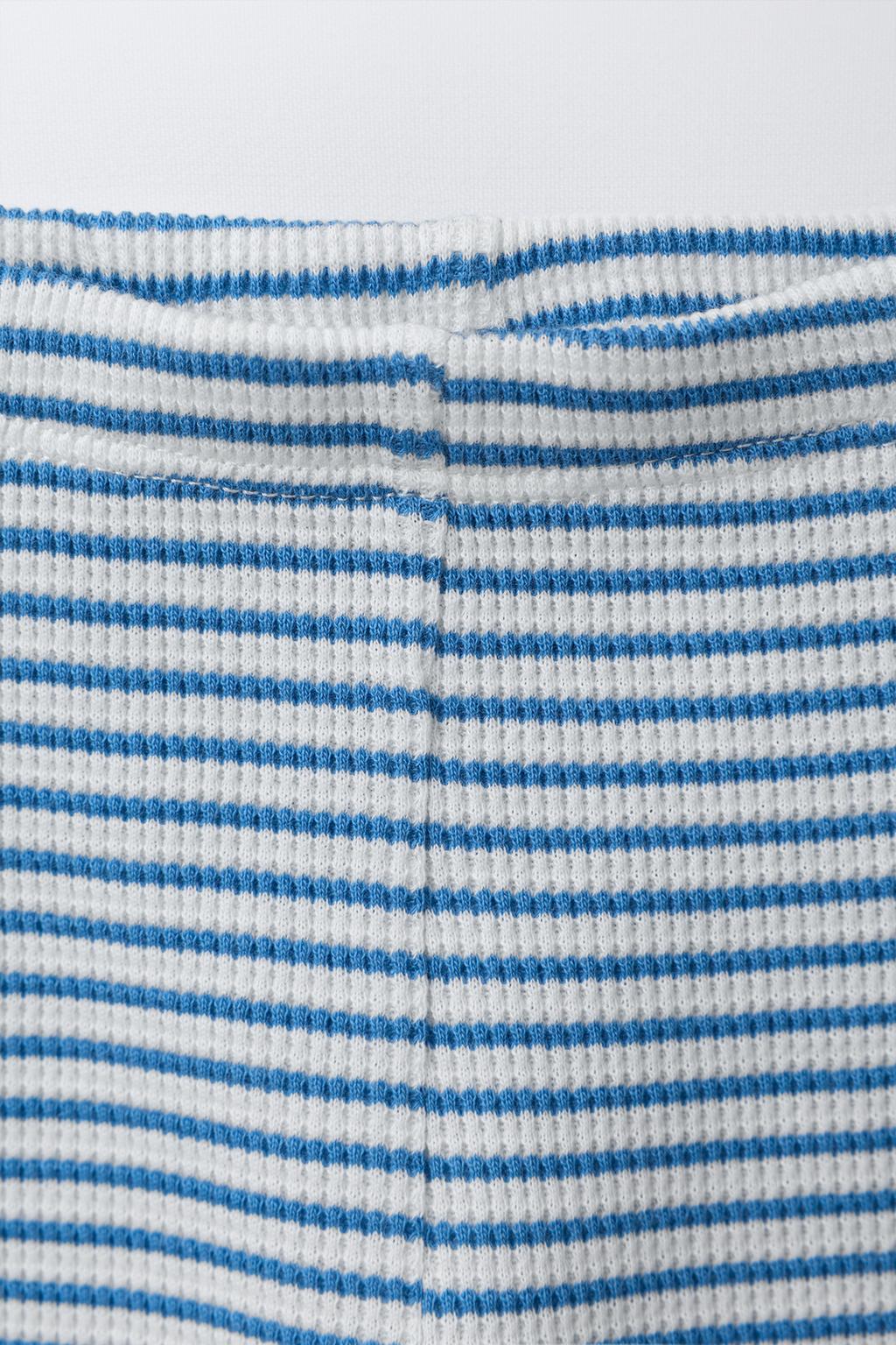 КОМПЛЕКТ ИЗ БОДИ И ЛЕГИНСОВ В ПОЛОСКУ С ВЫШИВКОЙ «ЦЫПЛЕНОК»