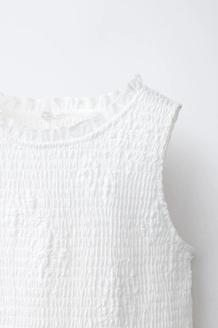 Платье с воланами и вышивкой цветов- Заказать в России