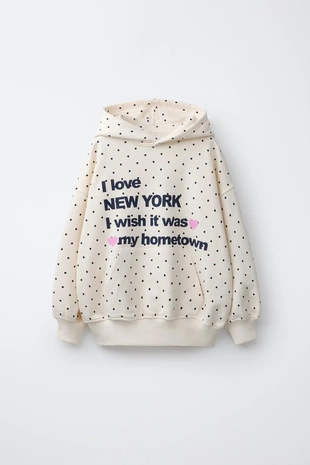 Худи в горошек с надписью- Заказать в России