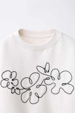 Толстовка с цветочным шнурком- Заказать в России