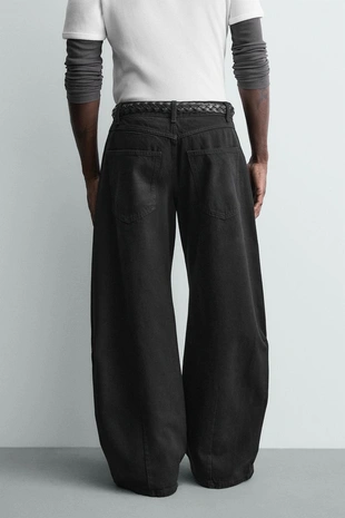 Джинсы баллон на молнии