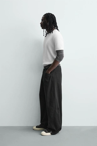 Джинсы баллон на молнии