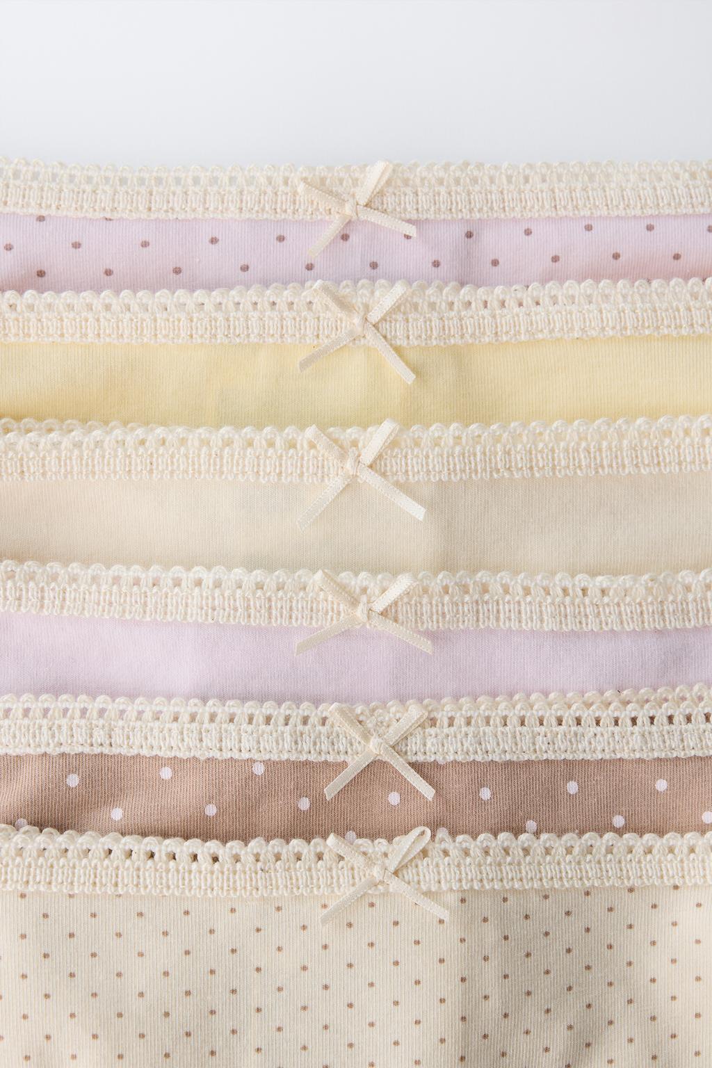 6-14 ЛЕТ/ НАБОР ИЗ ШЕСТИ ТРУСОВ В ГОРОШЕК