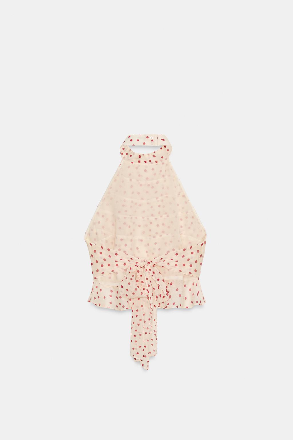 ТОП ИЗ ЖОРЖЕТА С ГОРЛОВИНОЙ ХАЛТЕР