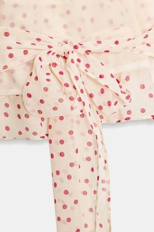 Топ из жоржета с горловиной халтер- Заказать в России