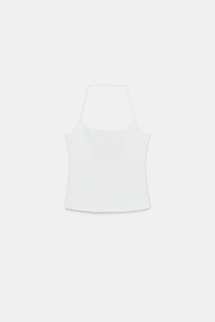 Эластичный топ с горловиной халтер