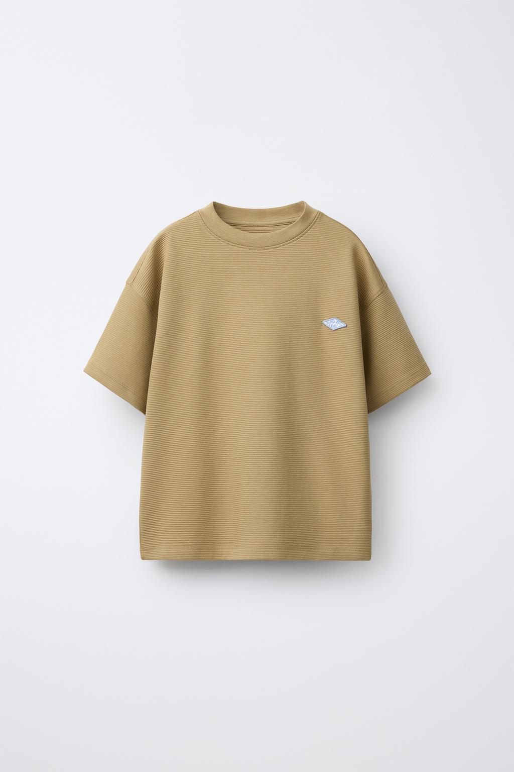 ФУТБОЛКА ИЗ ТКАНИ ОТТОМАН С НАШИВКОЙ