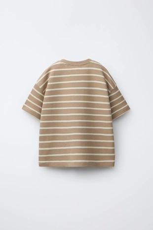 Пижама из вафельного трикотажа в полоску 6-14 лет