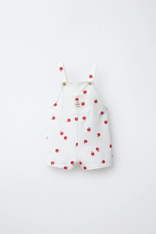 Короткий комбинезон с яблоками- Заказать в России