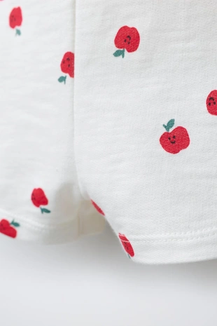 Короткий комбинезон с яблоками- Заказать в России
