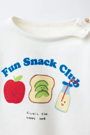 Толстовка с рельефным принтом- Заказать в России