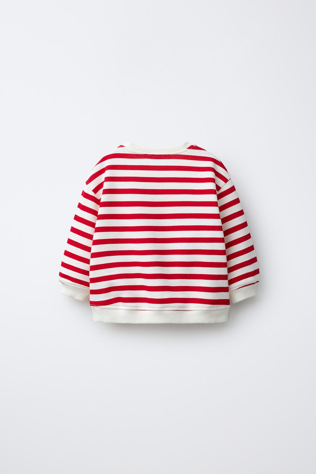 ТОЛСТОВКА В ПОЛОСКУ С АППЛИКАЦИЕЙ «ЯБЛОКО»