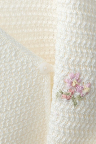 Вязаный комбинезон с цветочной вышивкой- Заказать в России