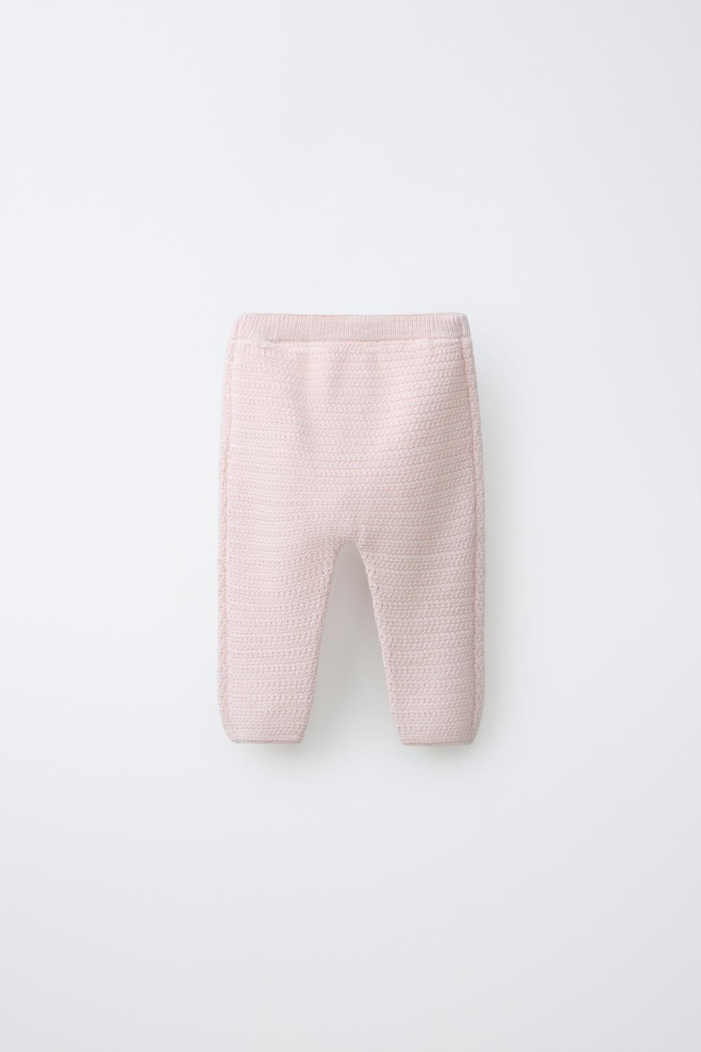 ТРИКОТАЖНЫЕ БРЮКИ С ВЫШИТЫМ ЦВЕТКОМ