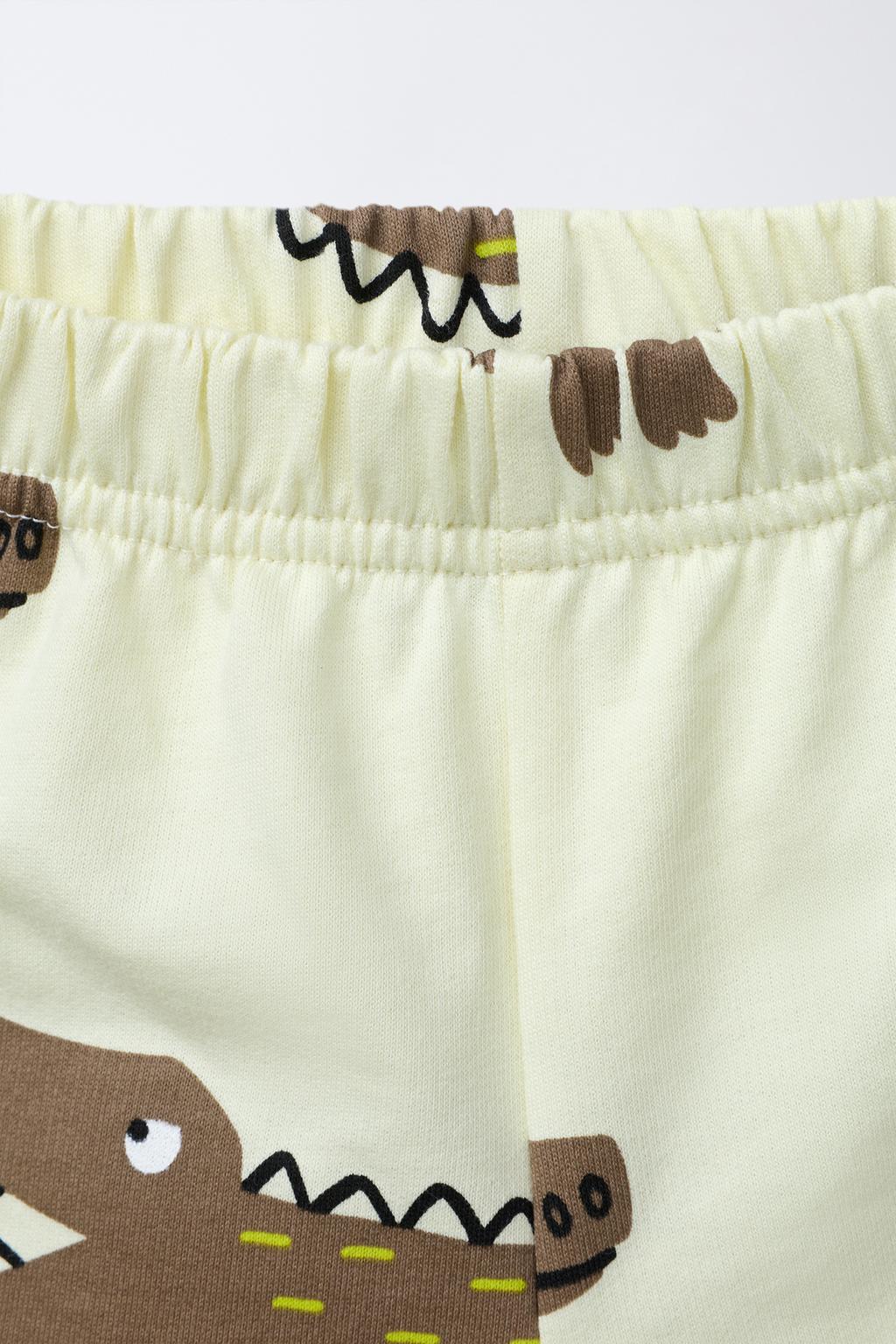 КОМПЛЕКТ ИЗ ФУТБОЛКИ И ШОРТ С ПРИНТОМ «КРОКОДИЛЫ»