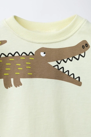 Комплект из футболки и шорт с принтом «крокодилы»- Заказать в России