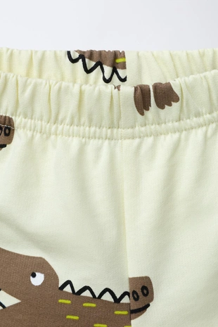 Комплект из футболки и шорт с принтом «крокодилы»- Заказать в России