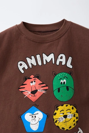 Футболка с анималистическим принтом- Заказать в России