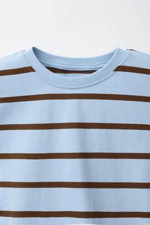 Набор из трех футболок в полоску и однотонных- Заказать в России