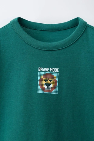 Футболка с пиксельным анималистическим принтом