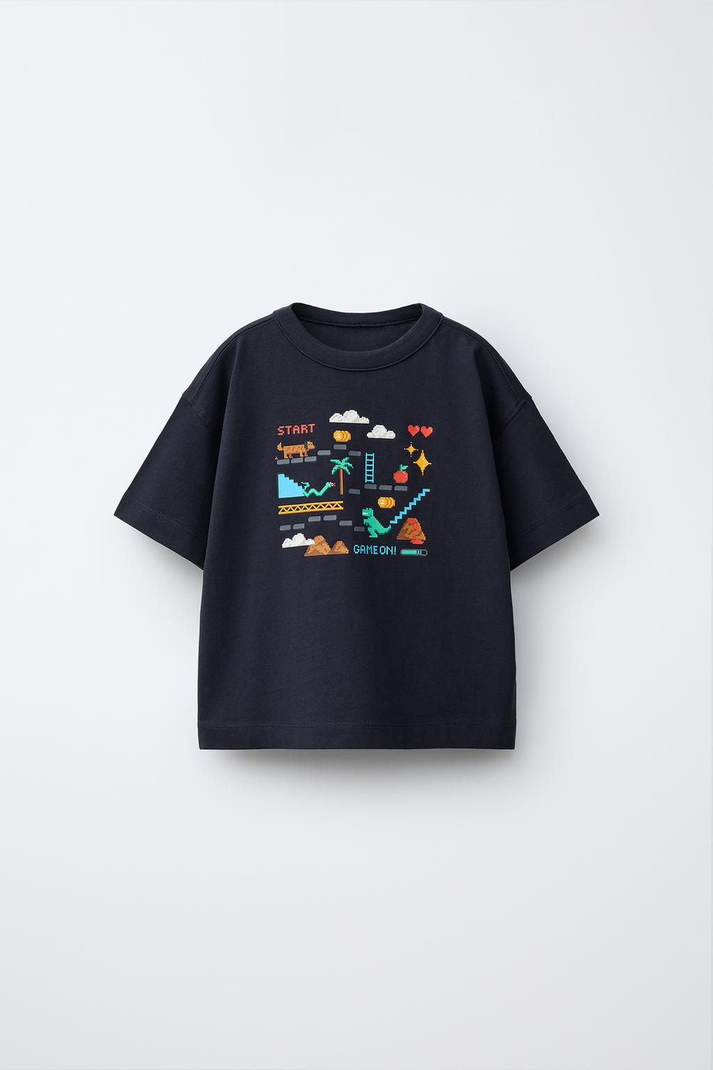 ФУТБОЛКА С ГЕЙМЕРСКИМ ПРИНТОМ PIEXEL