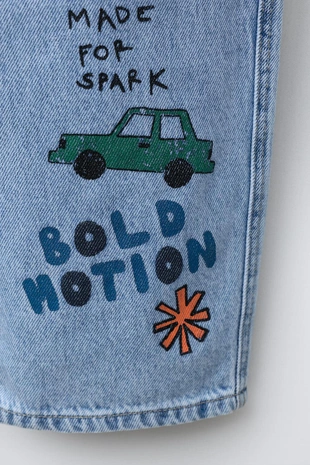 Джинсы Tapered с принтом- Заказать в России