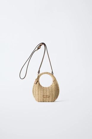 Сумка из рафии с плечевым ремнем- Заказать в России