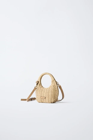 Сумка из рафии с плечевым ремнем- Заказать в России