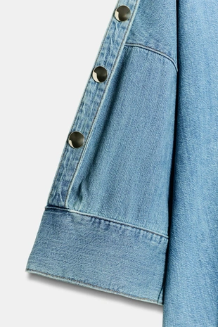 Джинсовая рубашка Z1975 с широкими рукавами- Заказать в России