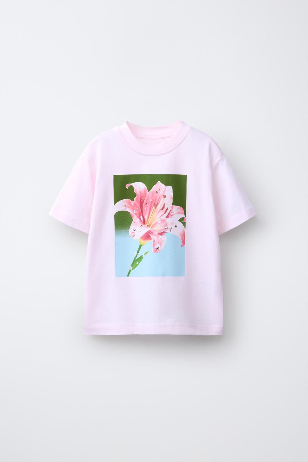 ФУТБОЛКА СО СТРАЗАМИ И ФОТОПРИНТОМ