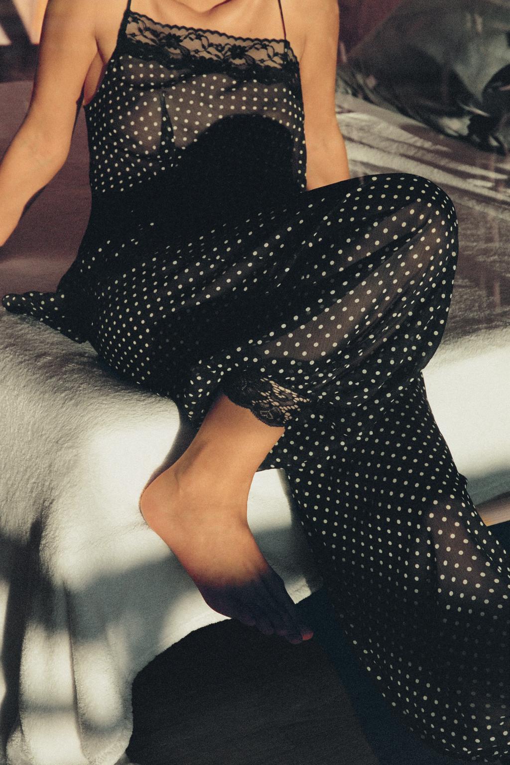 БРЮКИ-ШАРЫ В ГОРОШЕК С КРУЖЕВОМ