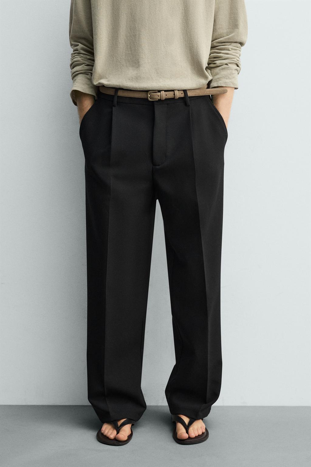 УКОРОЧЕННЫЕ БРЮКИ свободного кроя СО СКЛАДКАМИ