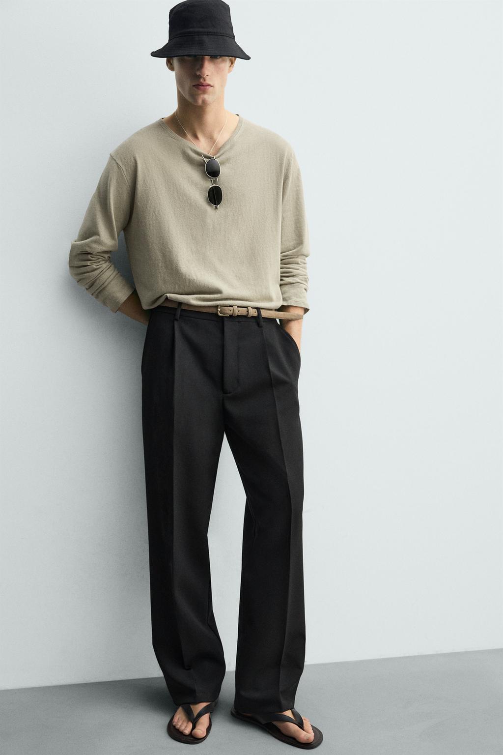 УКОРОЧЕННЫЕ БРЮКИ свободного кроя СО СКЛАДКАМИ