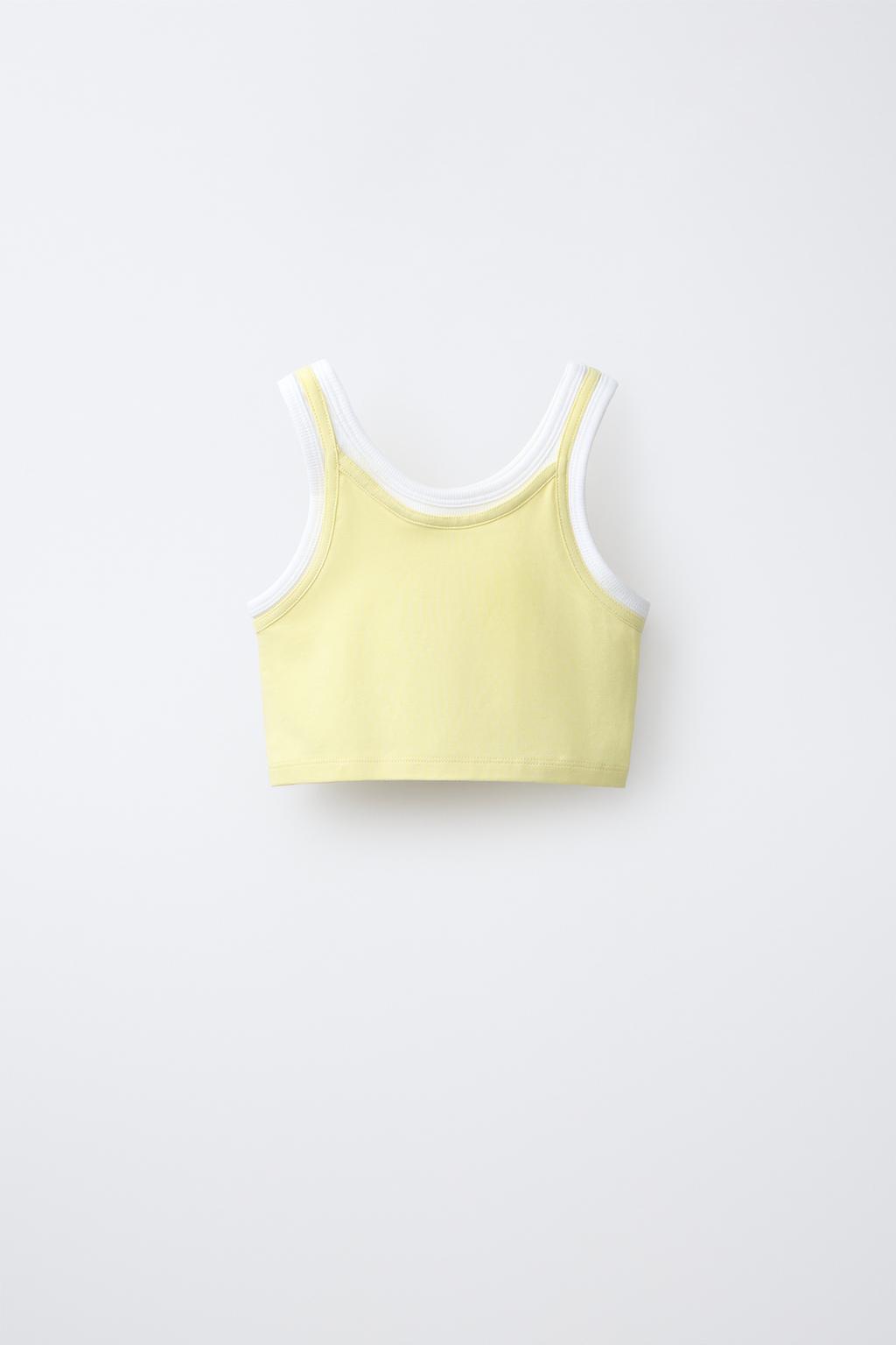 ДВУХСЛОЙНЫЙ ТОП КОНТРАСТНОГО ЦВЕТА