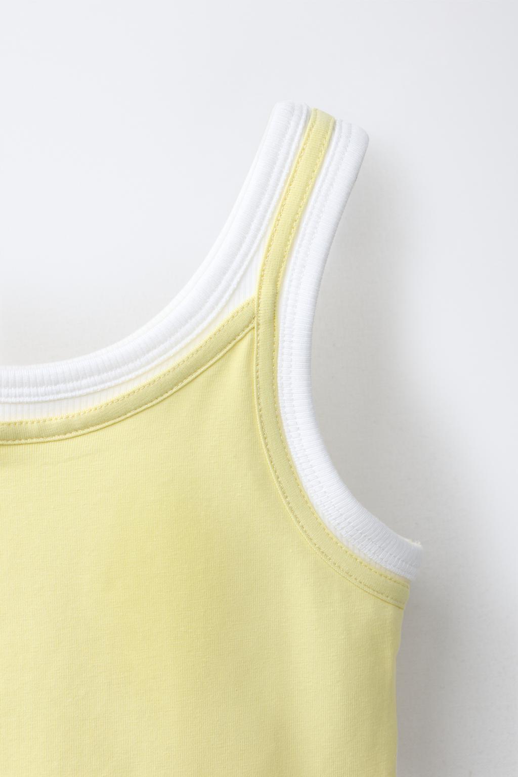 ДВУХСЛОЙНЫЙ ТОП КОНТРАСТНОГО ЦВЕТА