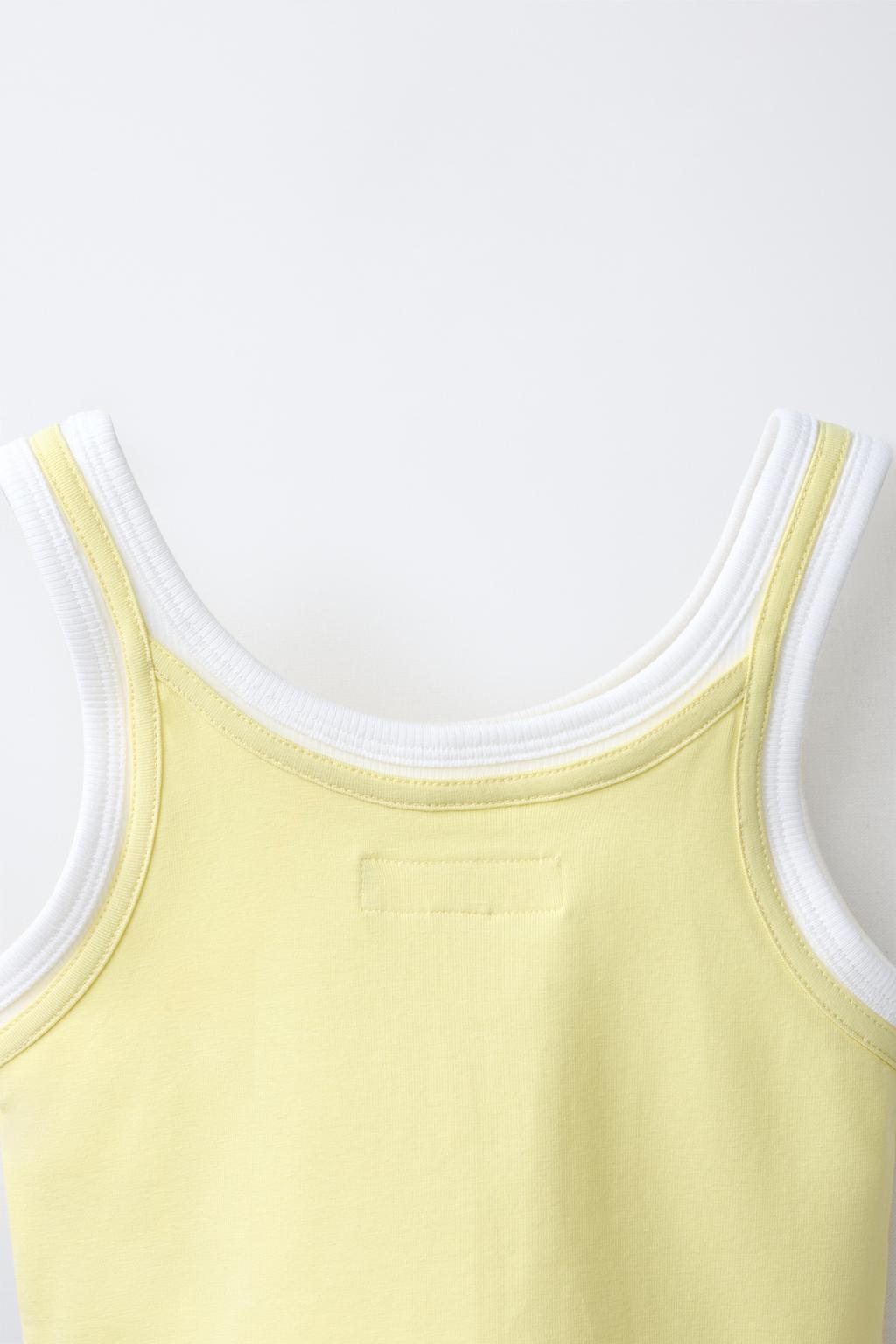 ДВУХСЛОЙНЫЙ ТОП КОНТРАСТНОГО ЦВЕТА